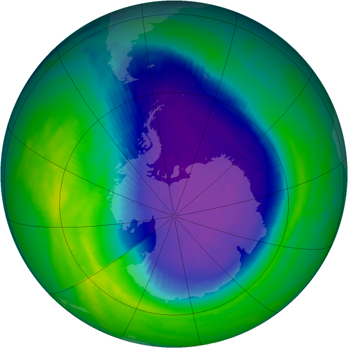 Ozone Map 1992-10-07